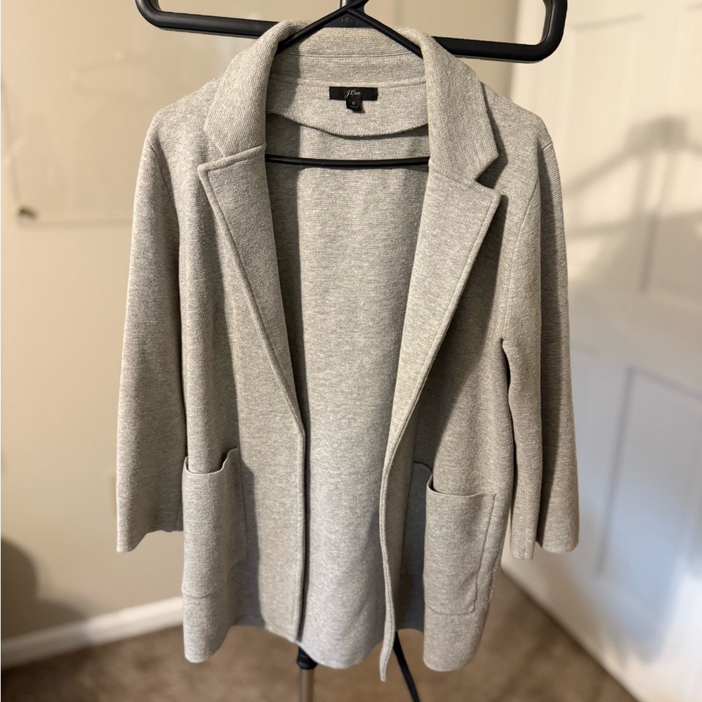 J. Crew Gray Sweater Blazer